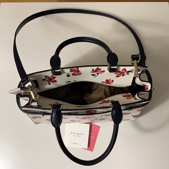 ♦️SOLD♦️Kate Spade Staci Medium Top Zip Satchel Tea Garden - Picture 5 of 11